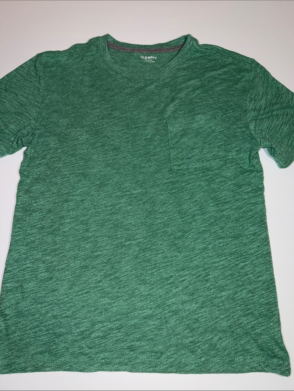 Old Navy Boy’s Heathered Green Short-Sleeve Pocket Tee